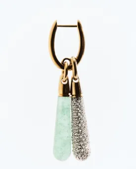 GRID 1 Green Aventurine Large Jupiter Single Hoop