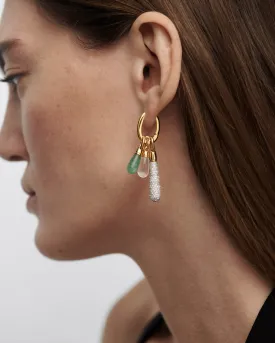GRID 2 Green Aventurine Jupiter Single Hoop