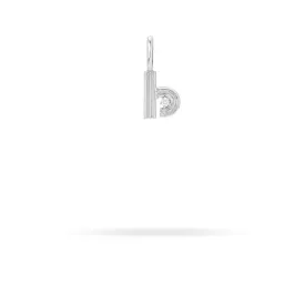 Groovy Diamond Initial Mini Bead Charm B in Sterling Silver