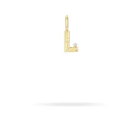 Groovy Diamond Initial Mini Bead Charm L