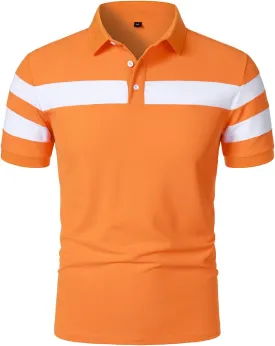 HOOD CREW Mens Short Sleeve Polo Shirts Stylish Design Summer T Shirt