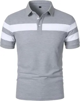 HOOD CREW Mens Short Sleeve Polo Shirts Stylish Design Summer T Shirt