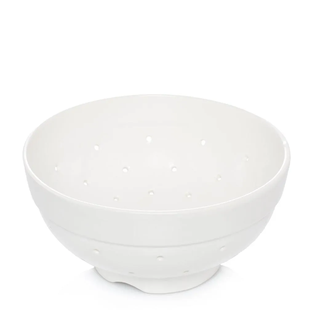Hudson Grace White Ceramic Colander
