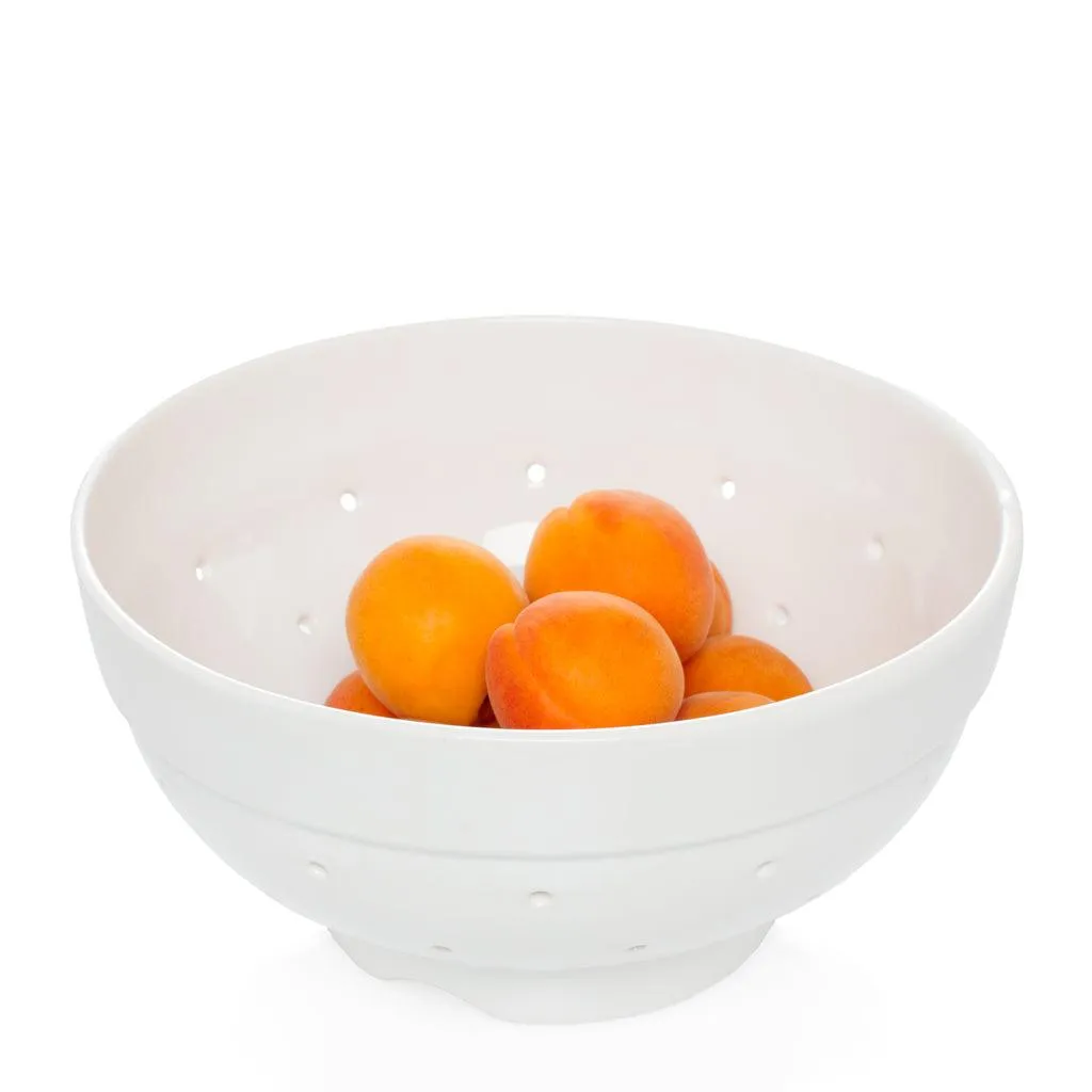 Hudson Grace White Ceramic Colander