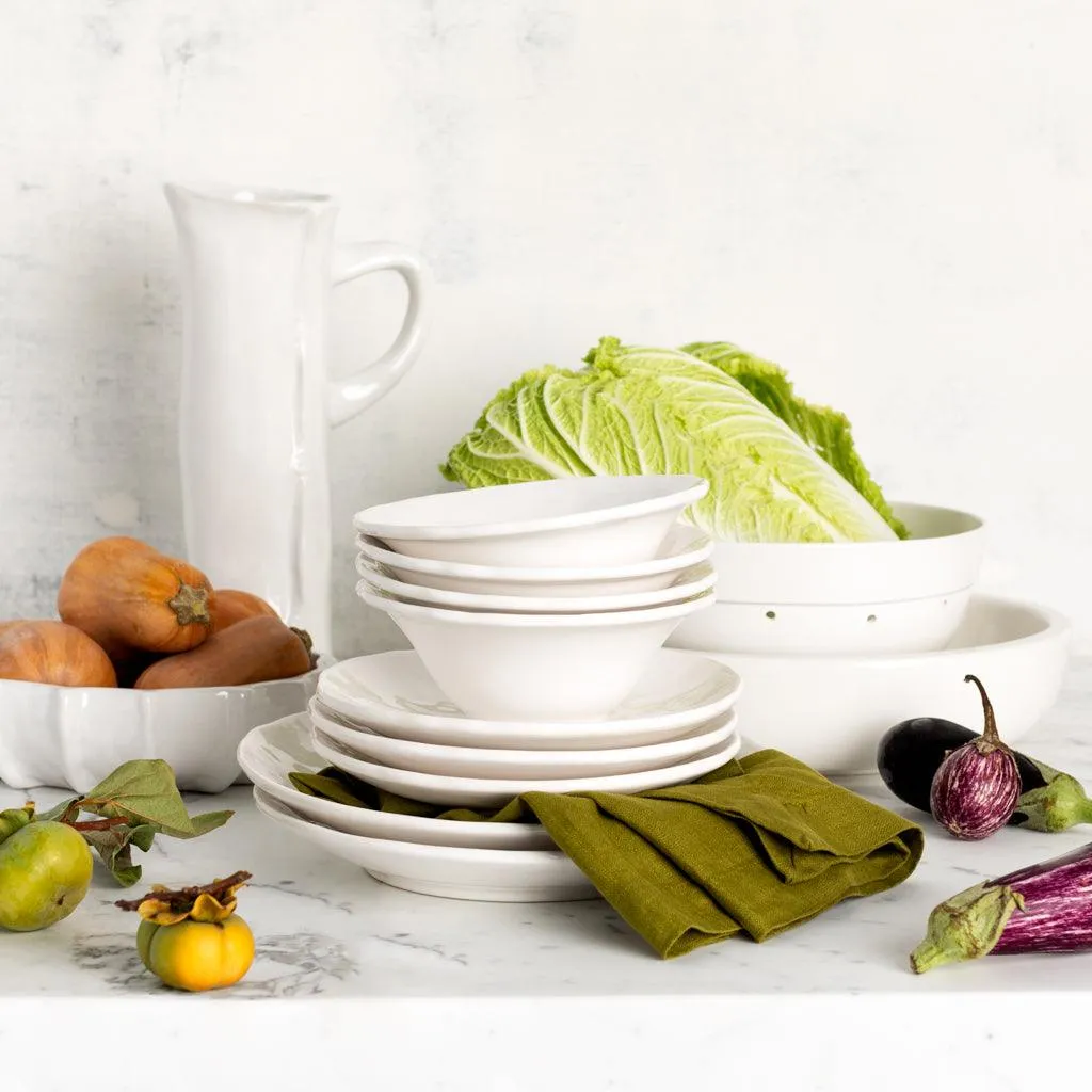 Hudson Grace White Ceramic Colander