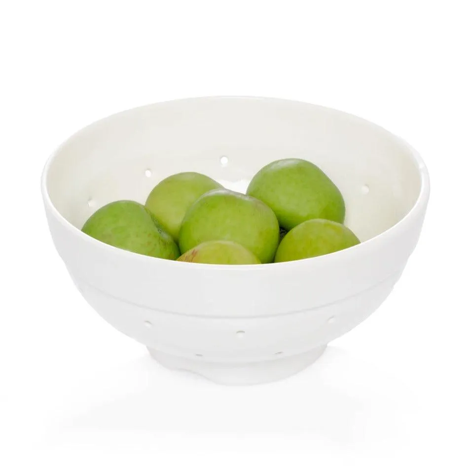 Hudson Grace White Ceramic Colander