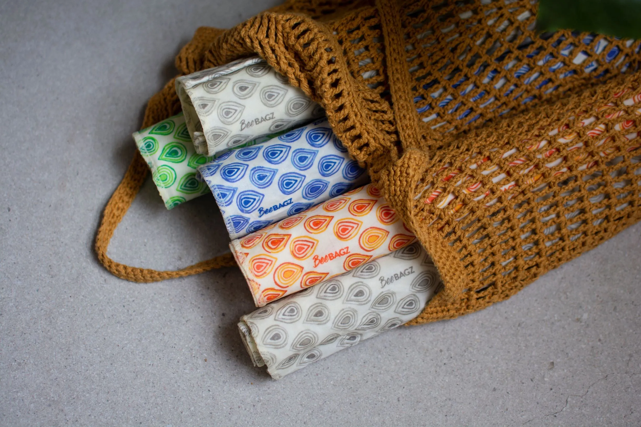 Large Pack of 3 - Reusable Beeswax Wrap Food Storage Bags