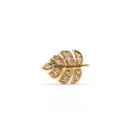 Leaf Diamond Stud (Single)
