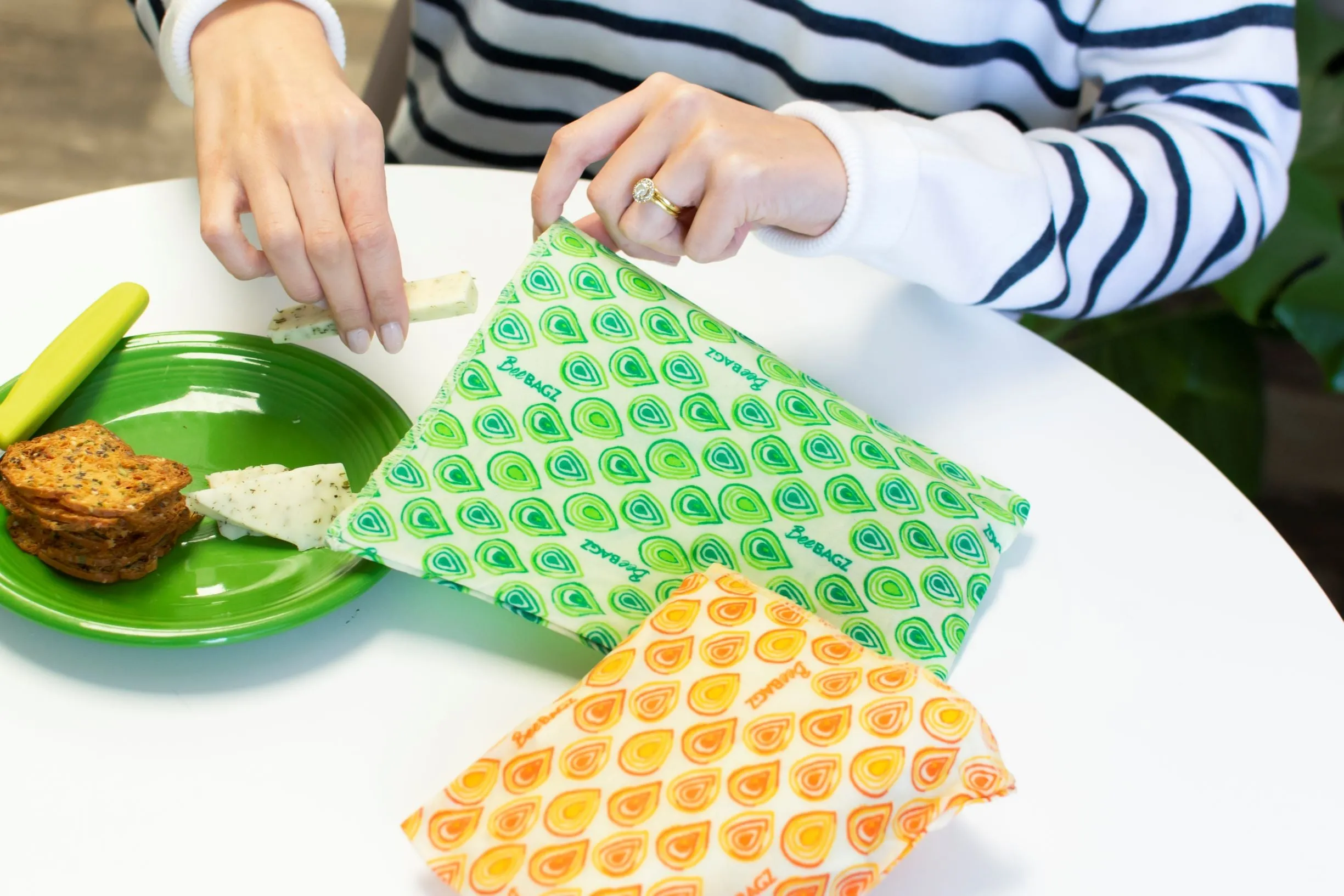 Lunch Pack of 3 - Reusable Beeswax Wrap Food Storage Bags