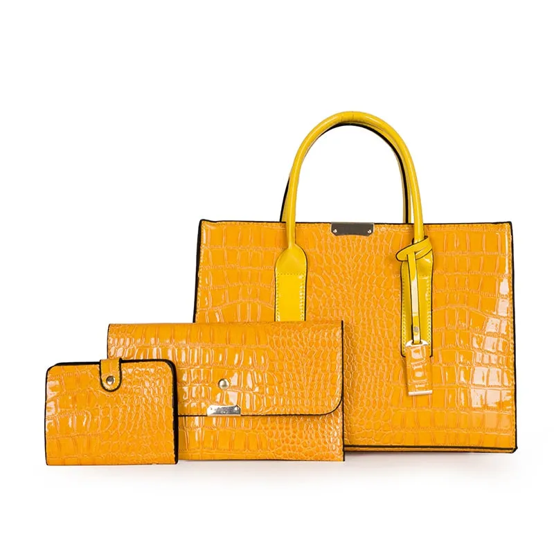 Luxury Womens Bags Designer Crocodile Pattern Shoulder Bag PU Leather Brand Woman Crossbody Casual Handbag  Women Tote Bags Sac