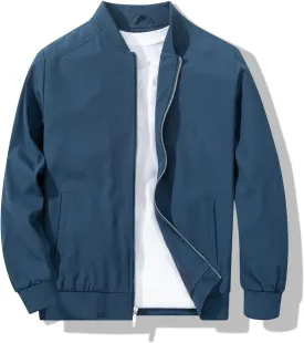 Men's Bomber Jacket Fashion Stylish Lightweight Windbreaker Spring Fall Casual Jackets for Men