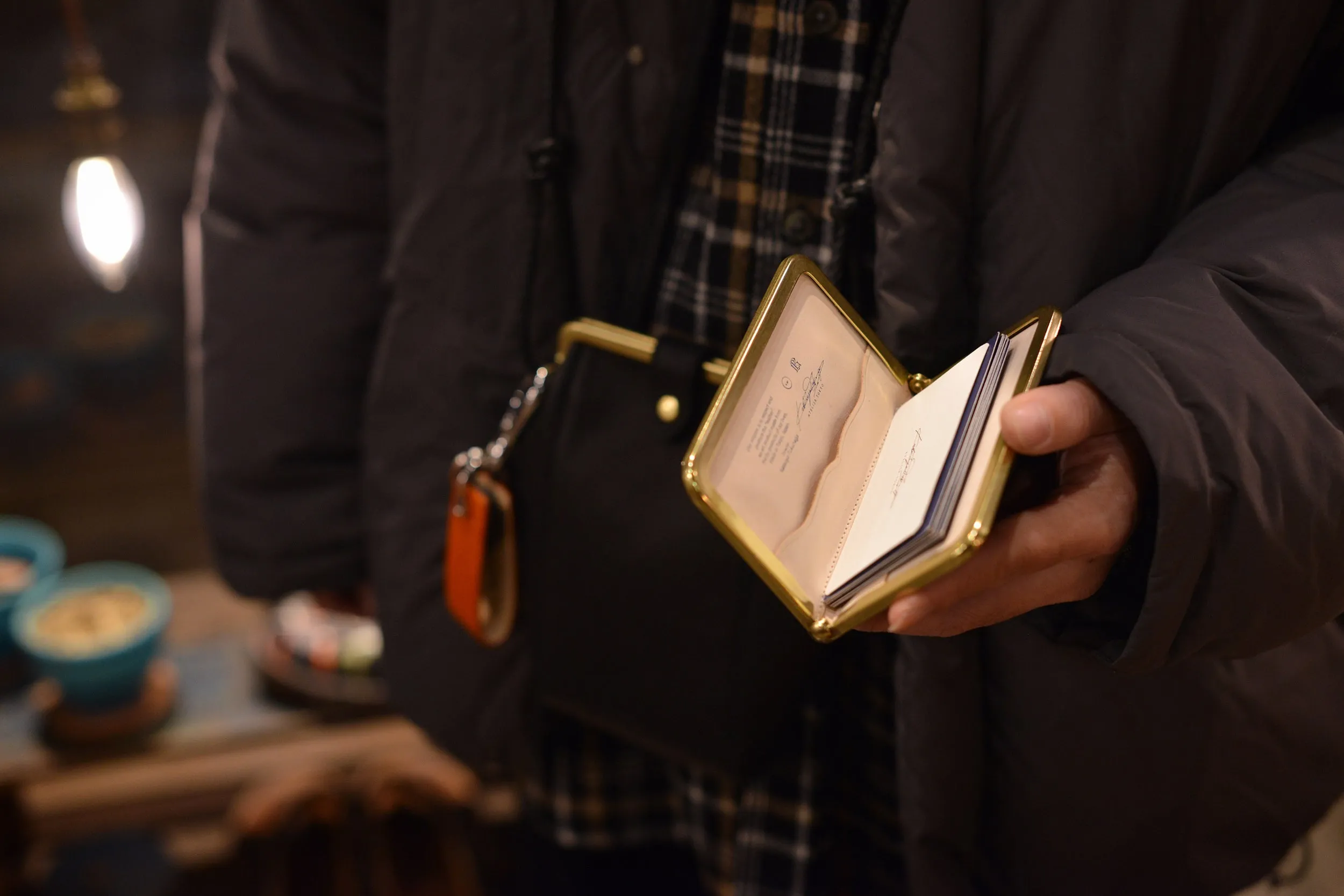 METAL CLASP CARD CASE (Horse leather)