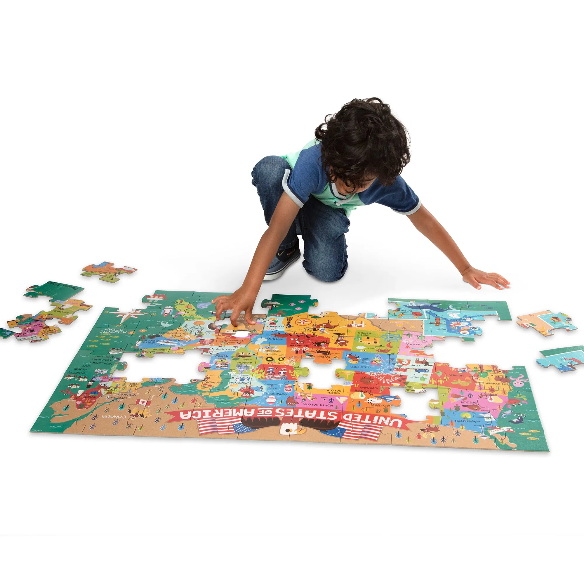 Natural Play Floor Puzzle: America the Beautiful