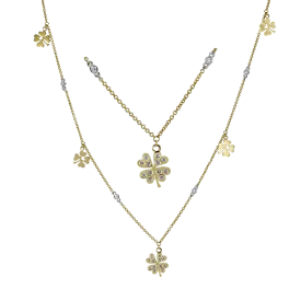 Necklace in 18k Gold with Diamonds