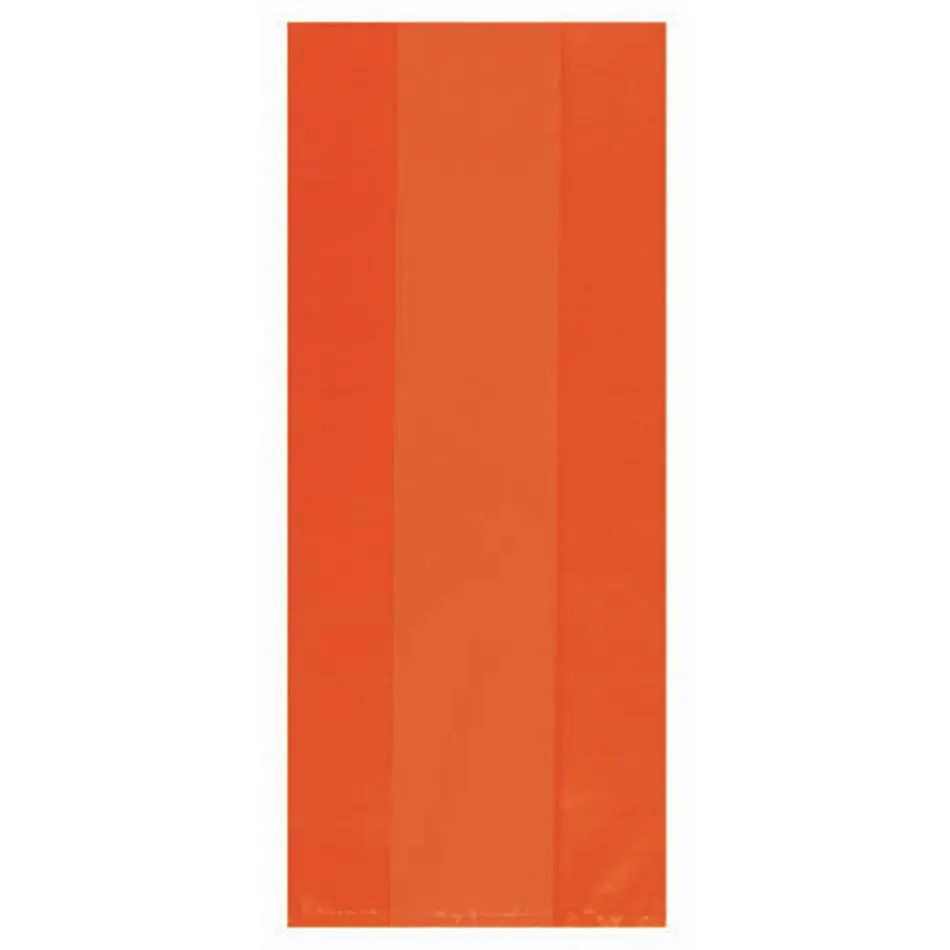 Orange Small Cello Party Bags 25pk