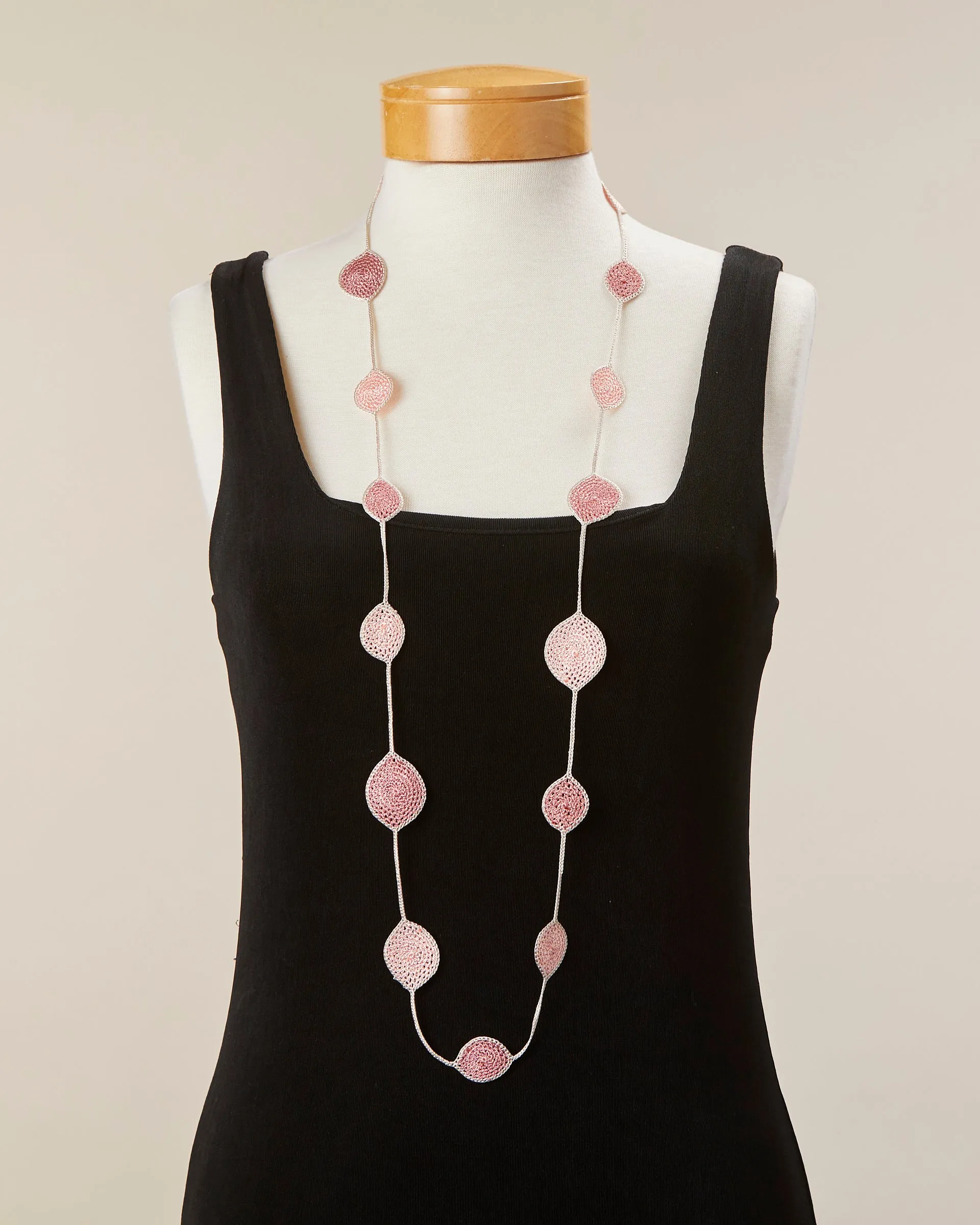 Oval Leaf Necklace Mini - Rose
