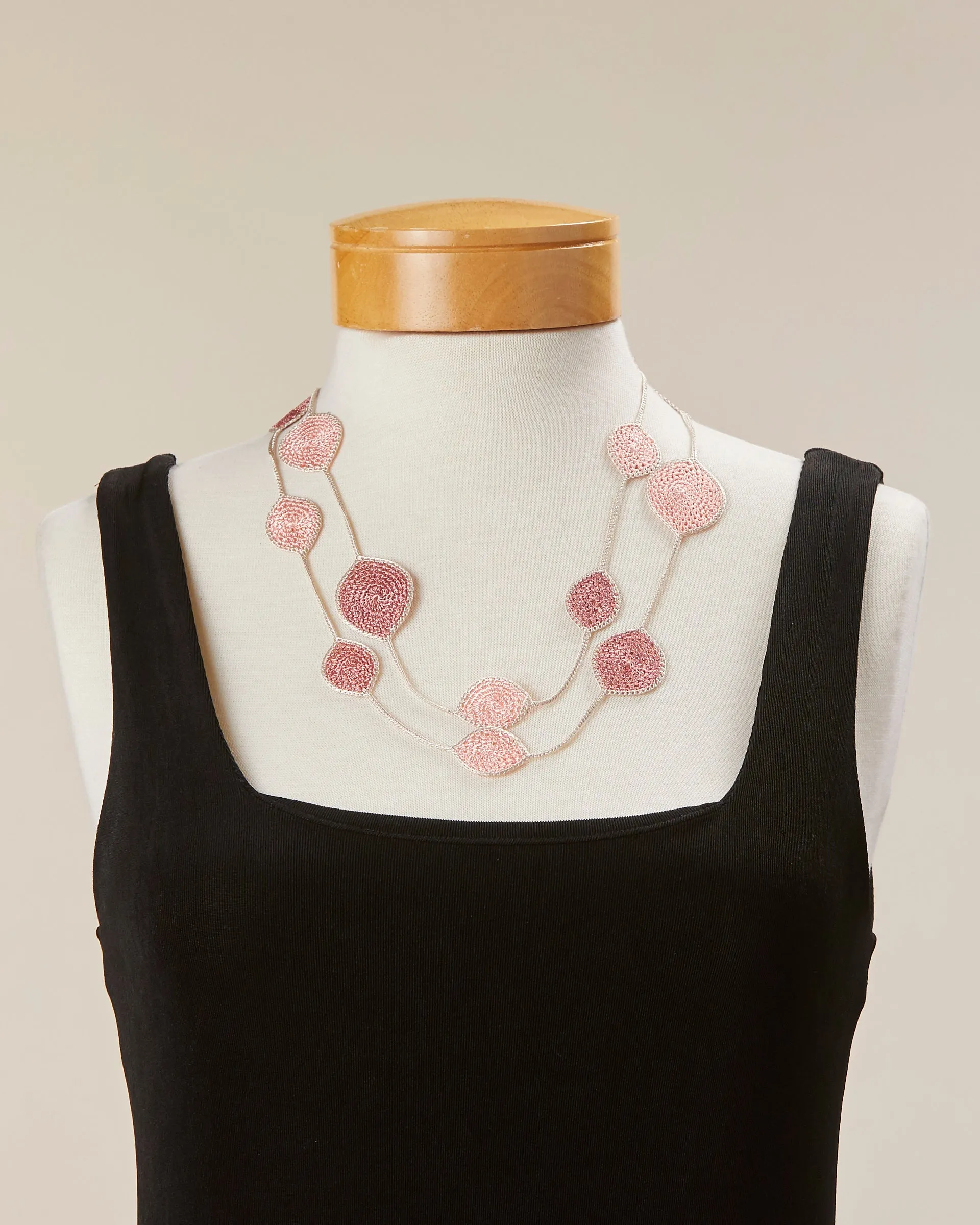 Oval Leaf Necklace Mini - Rose