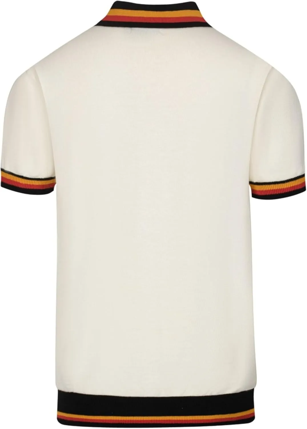 OXKNIT Men's Polo Shirts Stripe Collar V Neck Knit Polo Shirts Short Sleeve Stylish