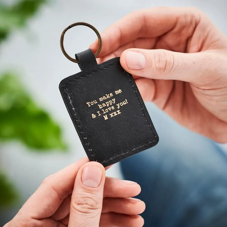 Personalised Leather Key Ring for Mums