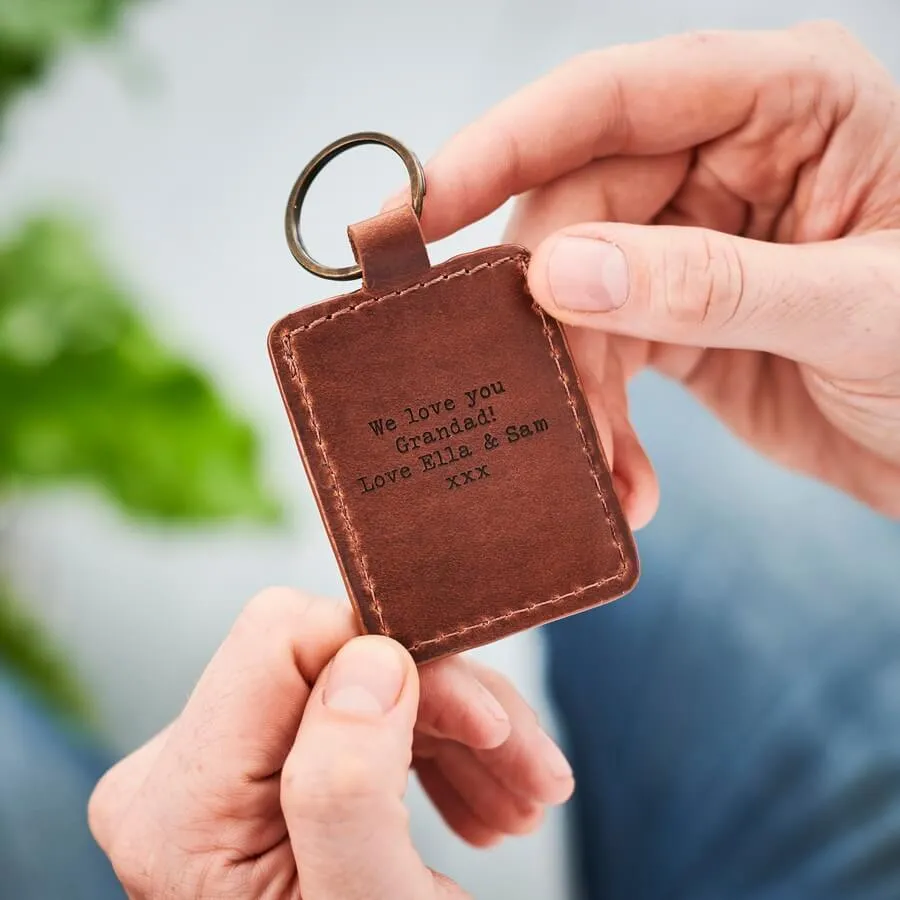 Personalised Leather Key Ring for Mums
