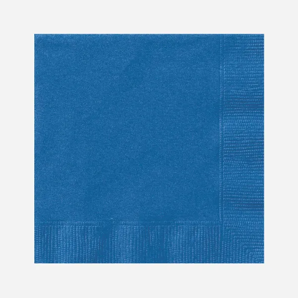 Plain Blue Party Napkins