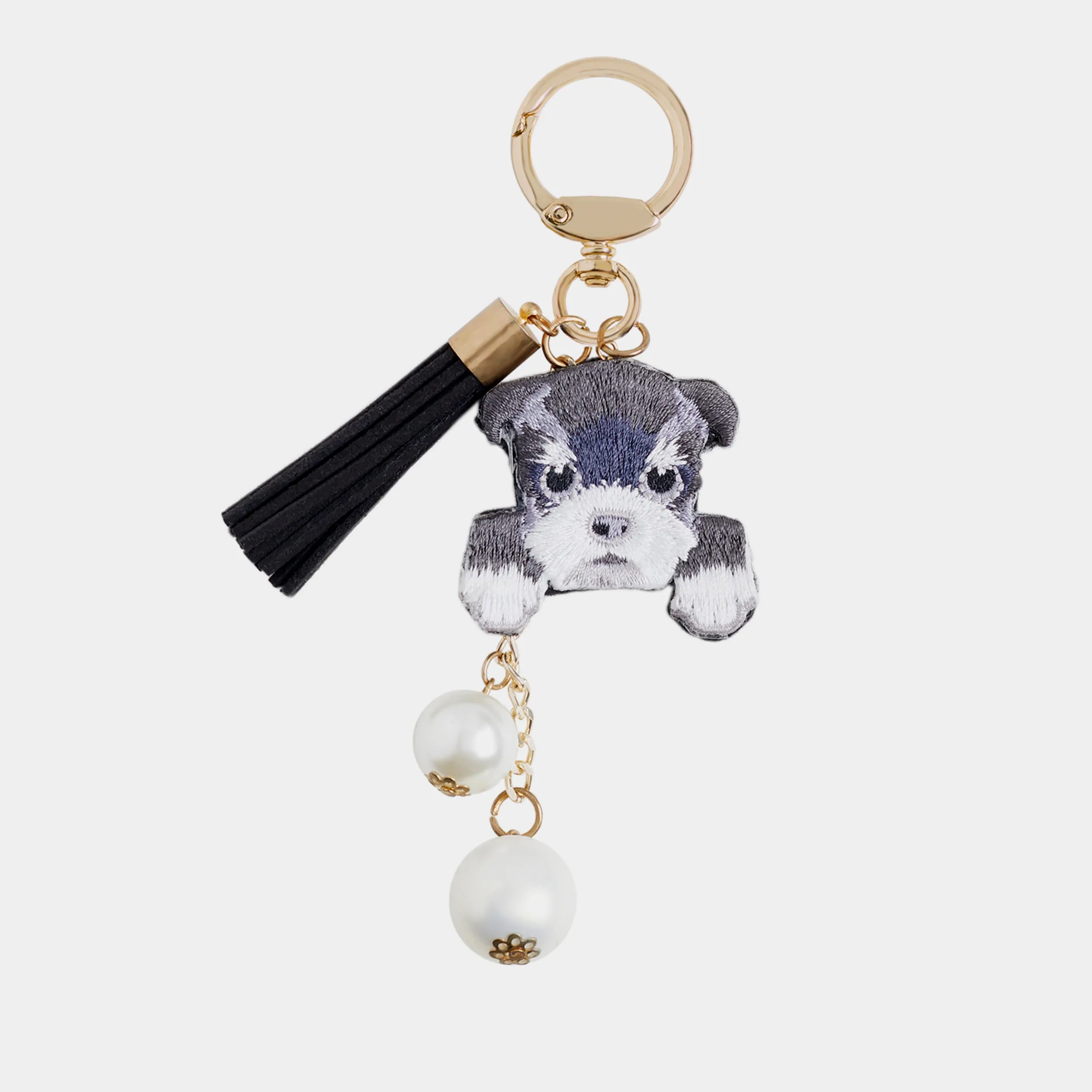 Pooch Bag Charm   Key Fob - Grey