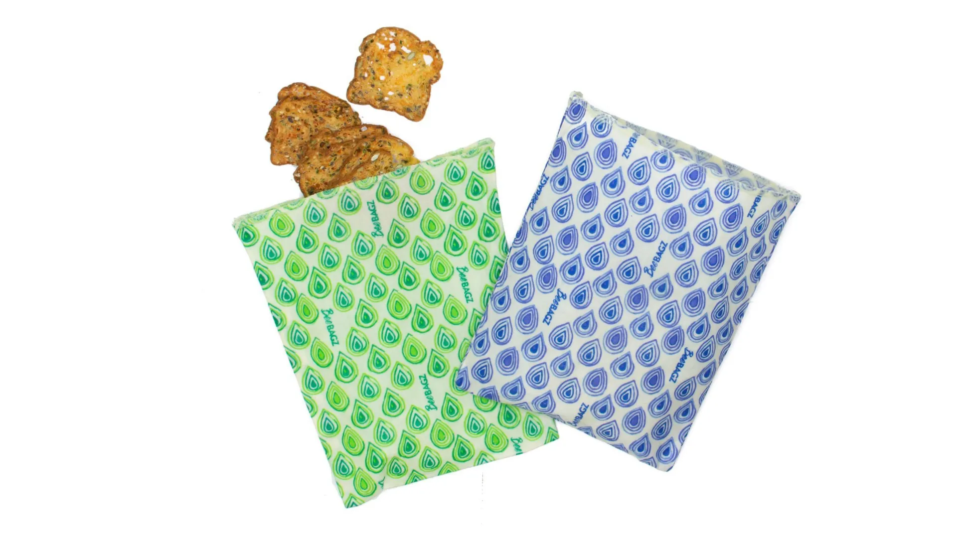 Sandwich Pack of 2 - Reusable Beeswax Wrap Food Storage Bags