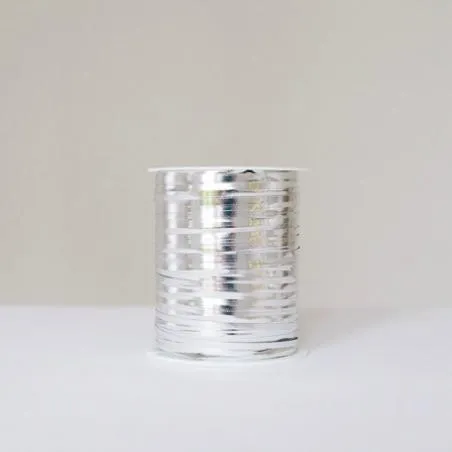 Silver High Shine Curling Ribbon (45m)