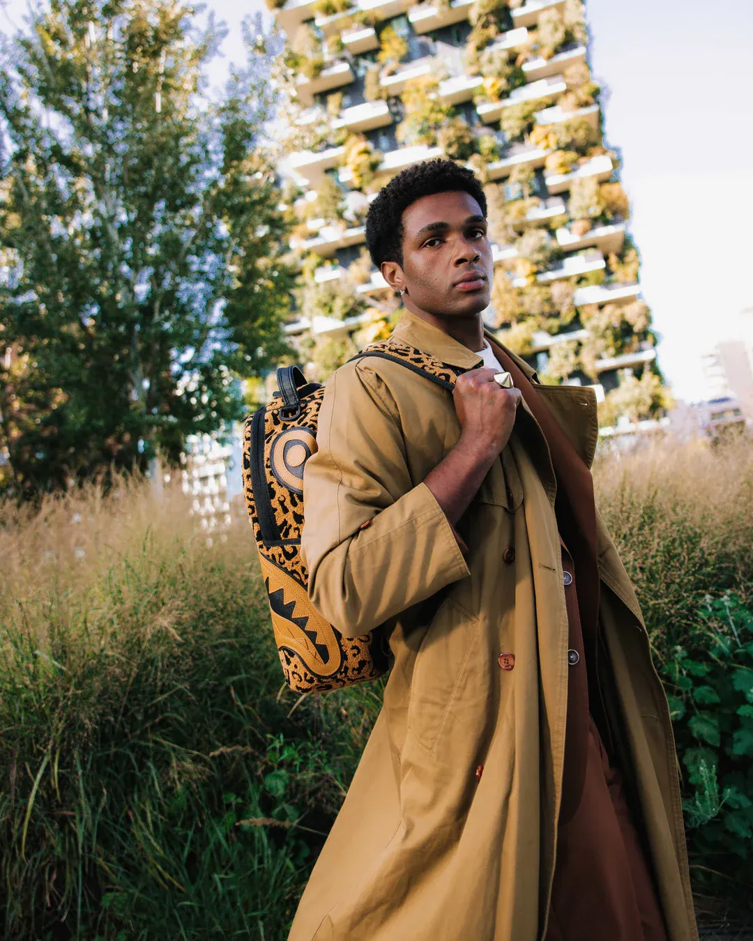 Sprayground Cheetah Chenille DLXSV Backpack