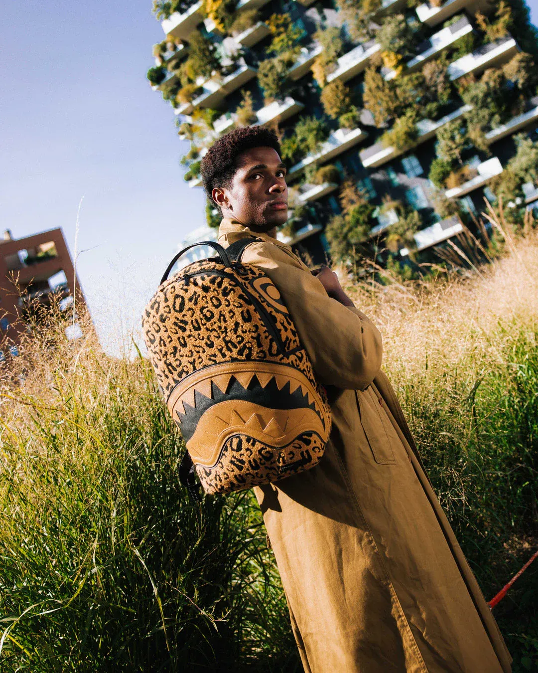 Sprayground Cheetah Chenille DLXSV Backpack