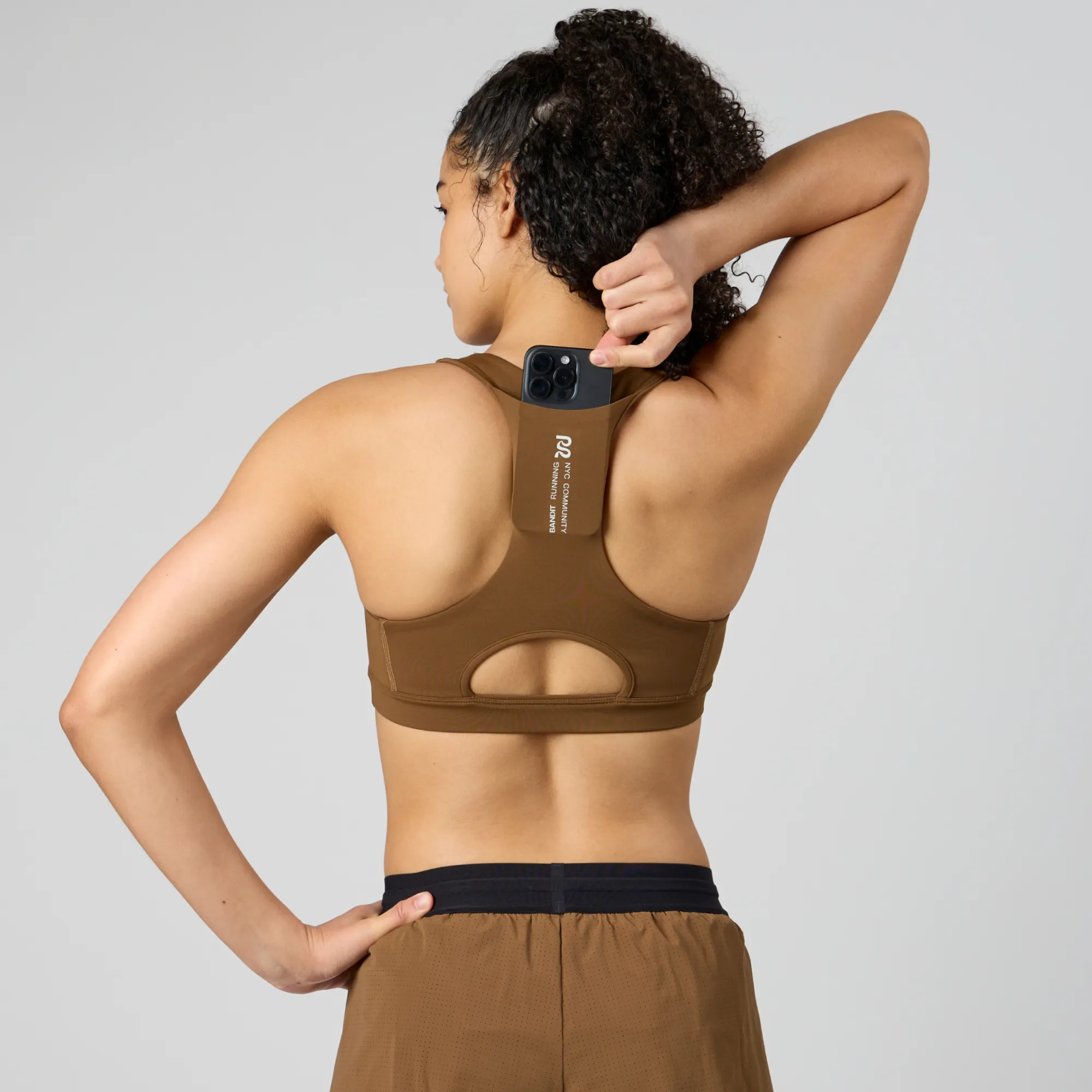 Stamina™ Scoop Neck Run Bra - Nutmeg