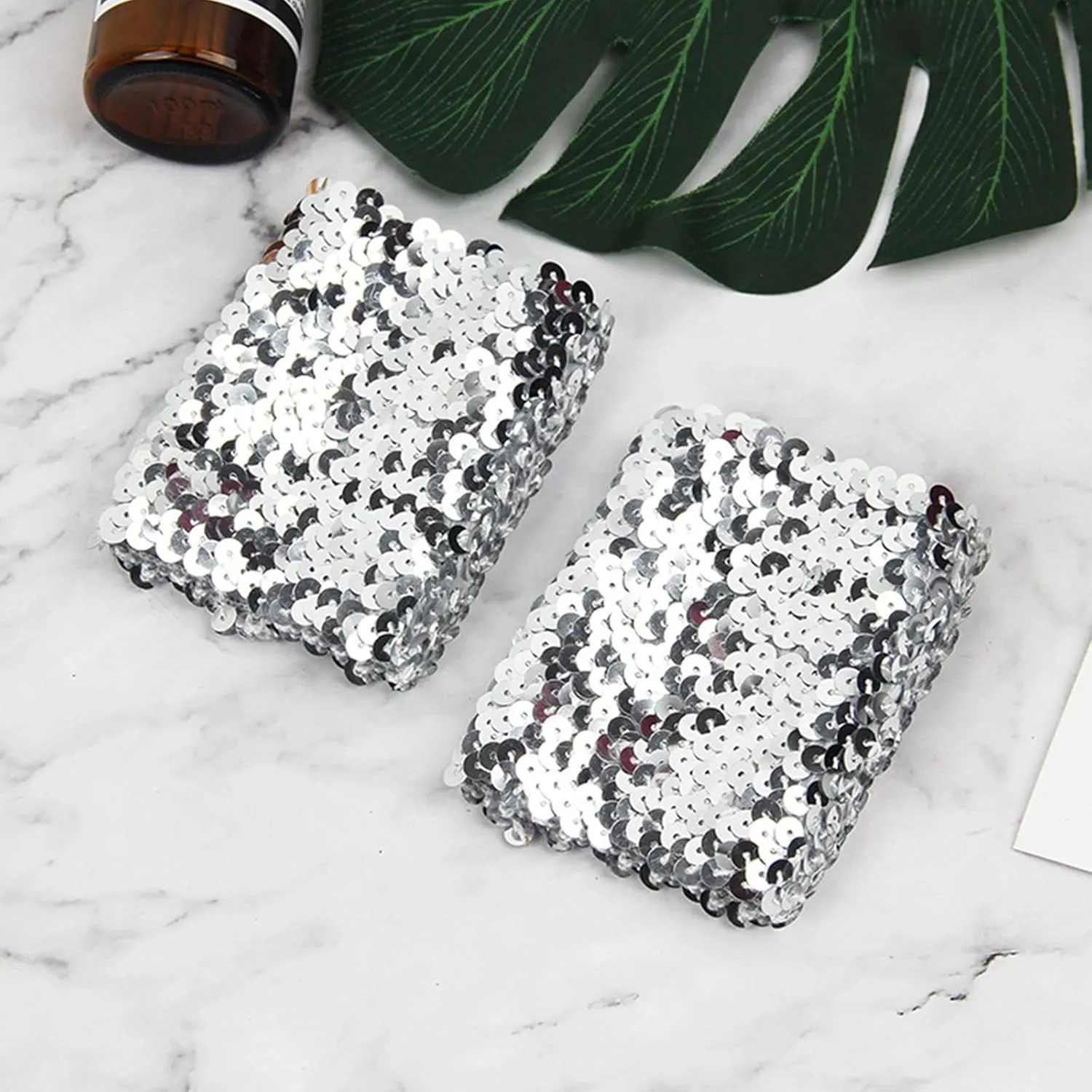 Stylish Stretchy Elastic Arm Sleeves Blingbling Sequins For Party Costume Women's Cuffs Arm Sleeve With Sequins