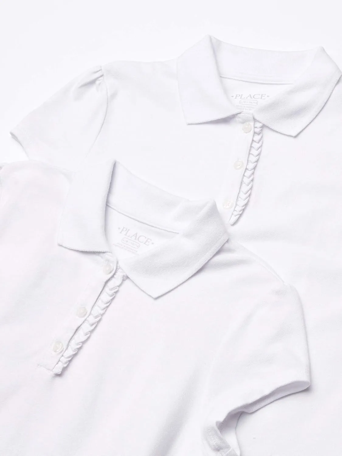 The Children's Place Girls Short Sleeve Ruffle Pique Polo Multipack