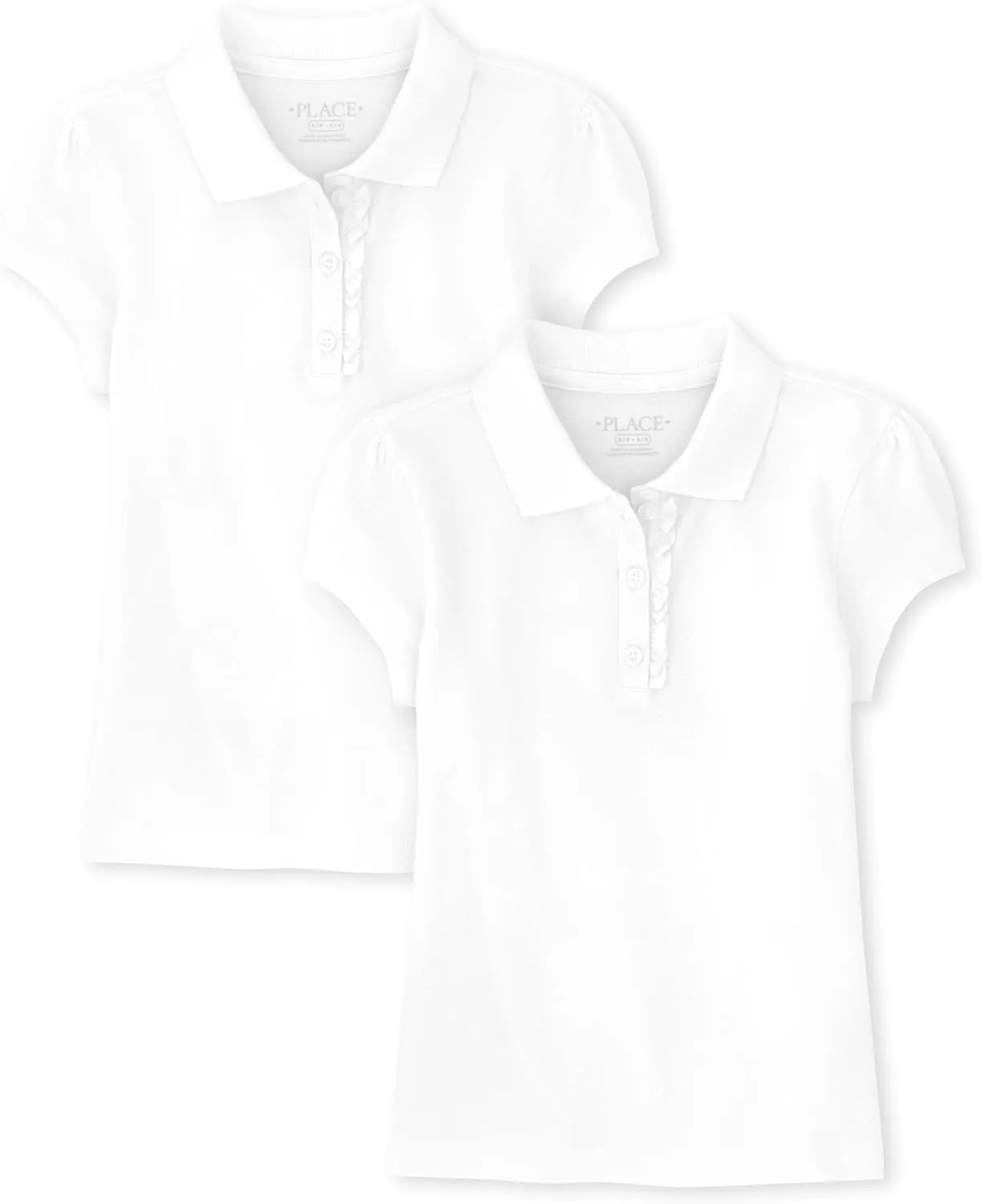The Children's Place Girls Short Sleeve Ruffle Pique Polo Multipack
