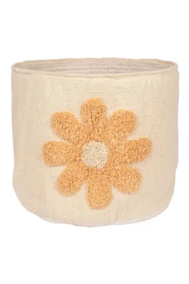 Tufted Daisy Basket- Clay
