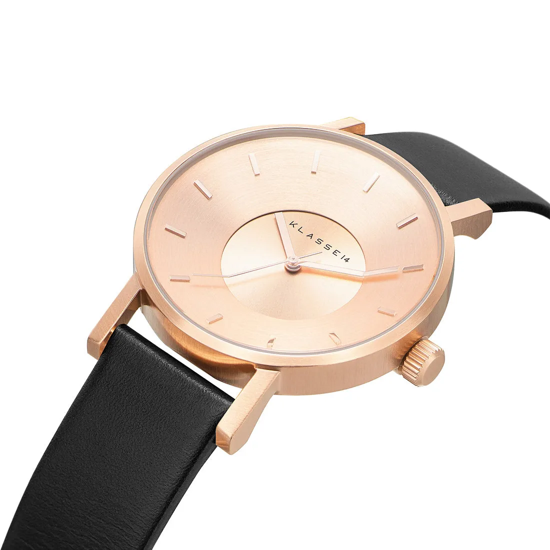 Volare Rose Gold Black Leather / Personalization