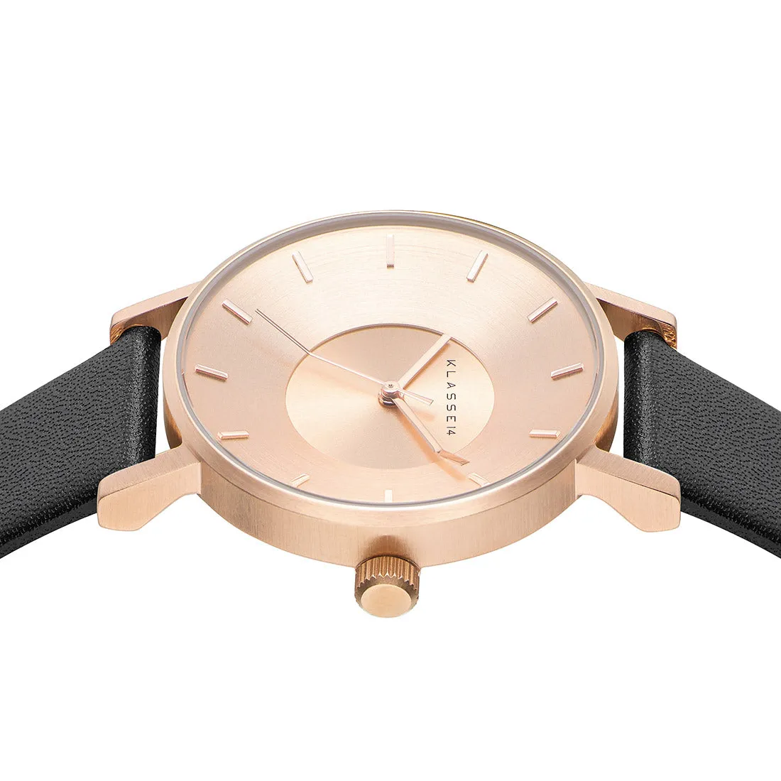 Volare Rose Gold Black Leather / Personalization