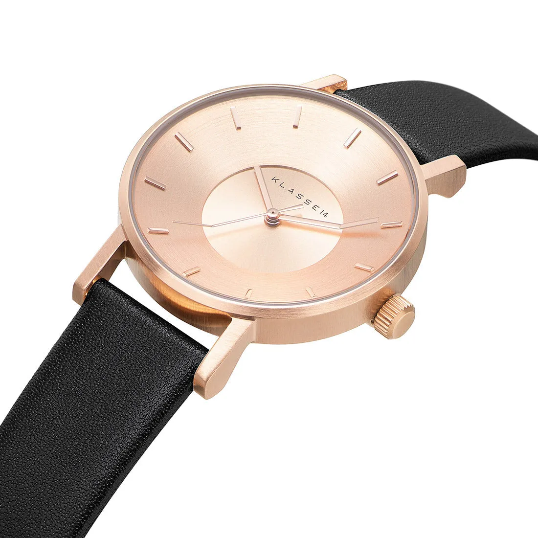 Volare Rose Gold Black Leather / Personalization
